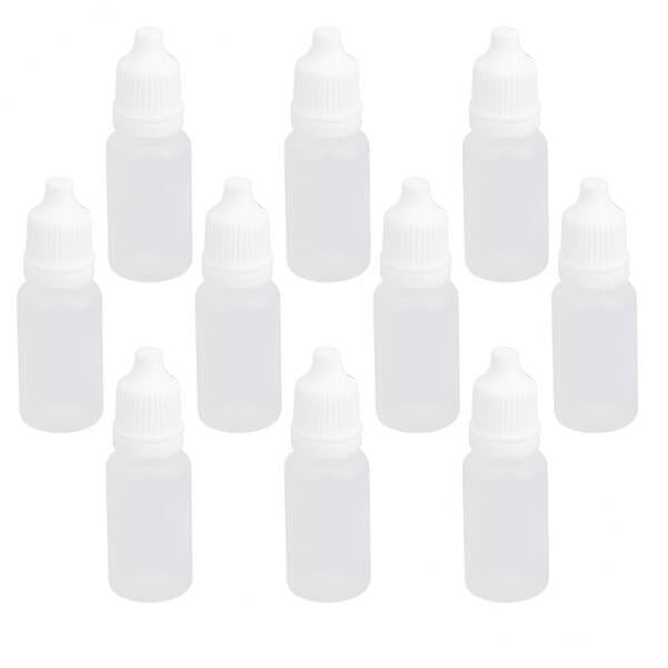 4x10x Empty Squeezable Dropper Bottle Screw Cap For Eye Drops Lab Liquid 10ml on Productcaster.