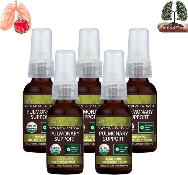 Herbal Lung Cleansing Spray, Organic Lung Health Supplement, Respiratory Support Detox Lung Cleanse Mist främjar lunghälsa - 30ml 5st - 150ml on Productcaster.