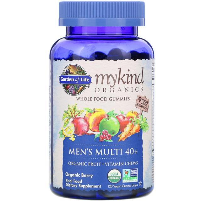 Garden of Life, MyKind Organics, Men's Multi 40+, Organic Berry, 120 Vegan Gummy on Productcaster.