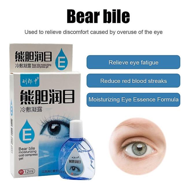 Fsu 12ml Bear Bile Eye Drop Relieves Eyes Dry Itchy Vision Blurred Moisturizing Cold Compress Gel Clean Detox Eyes Care on Productcaster.