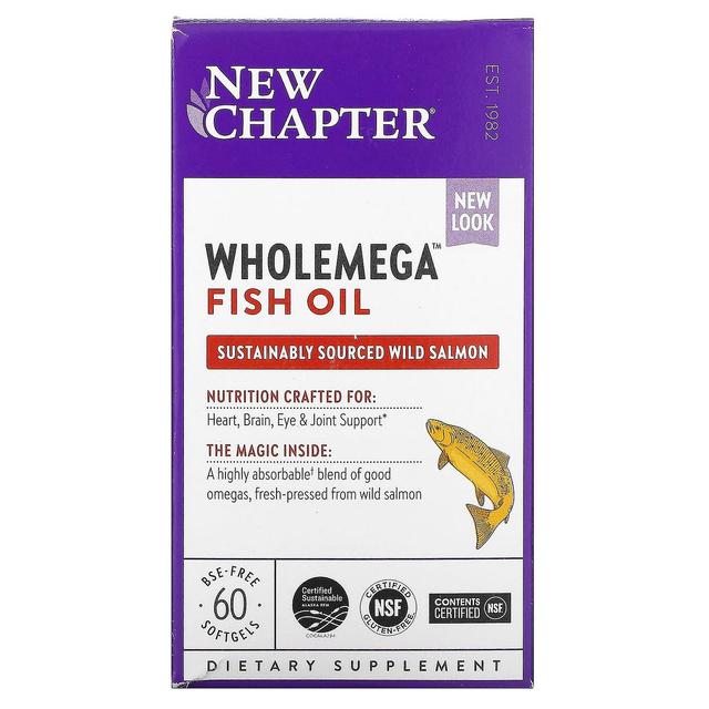 New Chapter Novo Capítulo, Wholemega Óleo de Peixe, 60 Cápsulas Gelatinosas on Productcaster.