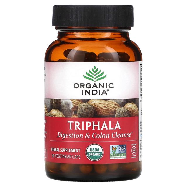 Organic India Luomu Intia, Triphala, 90 kasviskorkkia on Productcaster.