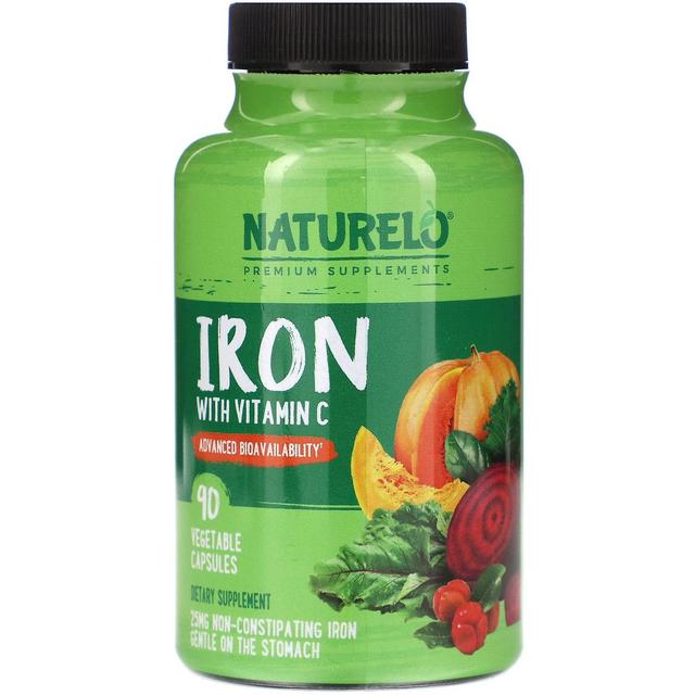 NATURELO, Iron with Vitamin C, 90 Vegetable Capsules on Productcaster.