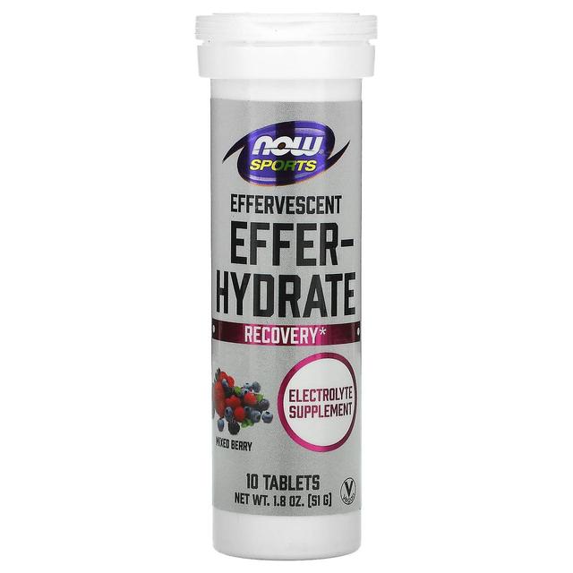 NOW Foods, Sports, Effer-Hydrate, Mixed Berry, 10 Tablets, 1.8 oz (51 g) on Productcaster.