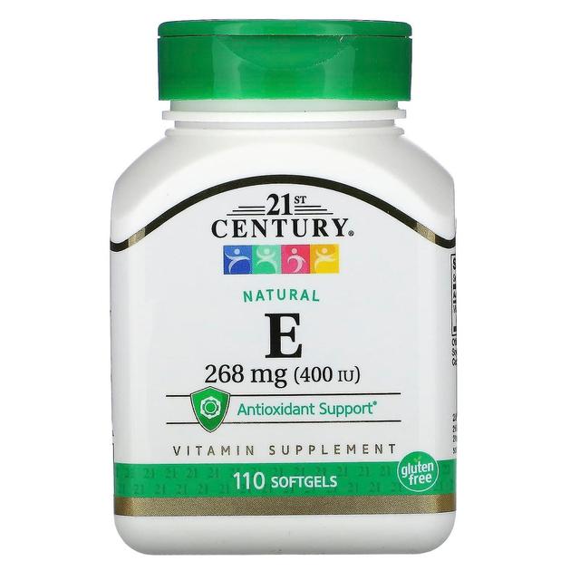 21st Century, Natural Vitamin E, 268 mg (400 IU), 110 Softgels on Productcaster.