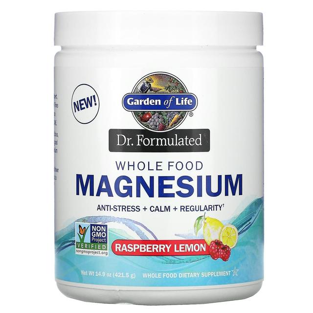 Garden of Life, Dr. Formulated, Whole Food Magnesium Powder, Raspberry Lemon, 14.9 oz (421.5 g) on Productcaster.