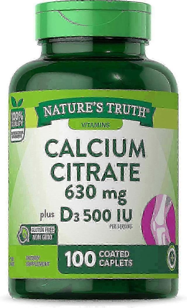 Nature's truth calcium citrate, 630 mg, plus d3, 1000 iu, caplets, 100 ea on Productcaster.