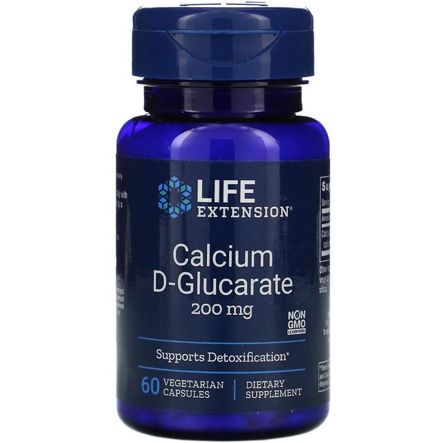 Life Extension, Calcium D-Glucarate, 200 mg, 60 plantaardige capsules on Productcaster.