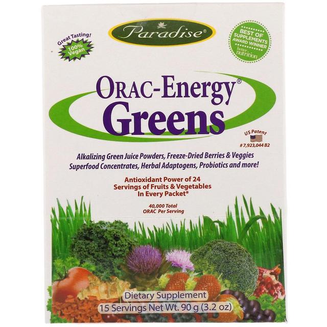 Paradise Herbs, ORAC-Energy Greens, 15 Packets, 6 g Each on Productcaster.