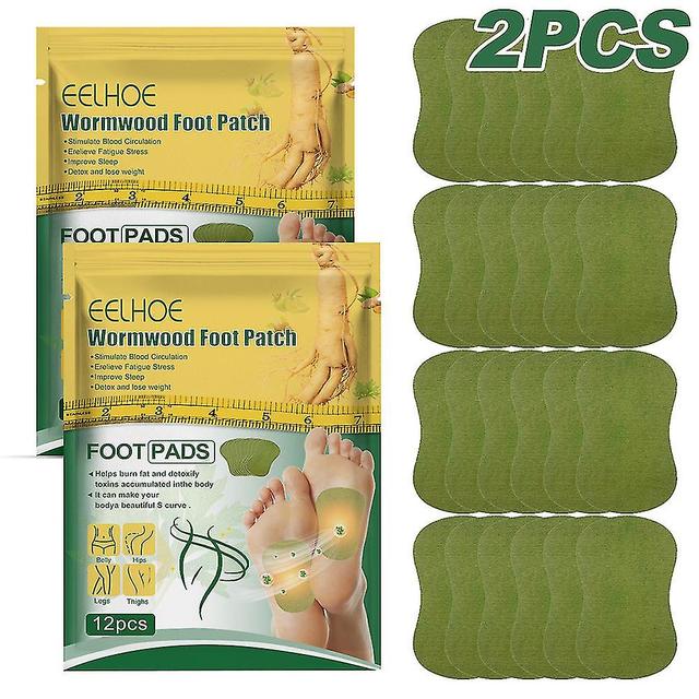 1/2pcs Natural Wormwood Foot Patches Foot Pads Improve Sleep Detoxification Reduce Pain Increase Metabolism Supplies on Productcaster.