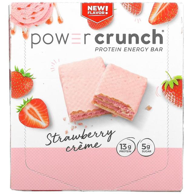 BNRG, Power Crunch Protein Energy Bar, Strawberry Creme, 12 barer, 1.4 oz (40 g) vardera on Productcaster.