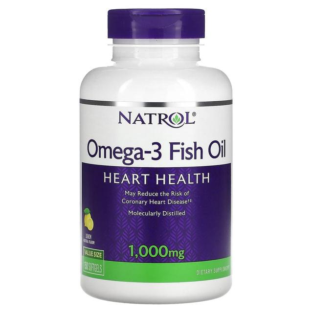 Natrol, Omega-3 fiskolja, citron, 1,000 mg, 150 Softgels on Productcaster.