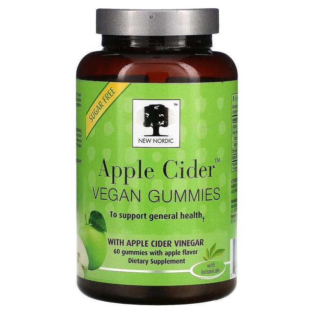 New Nordic US Inc, Apple Cider Vegan Gummies, Apple, 60 Gummies on Productcaster.