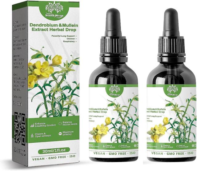 Qian 1pc Dendrobium And Mullein Extract - Powerful Lung Support, Cleansing And Respiratory System, Dendrobium And Mullein Extract Herbal Drops, Den... on Productcaster.