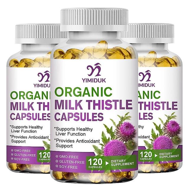 Eccpp Milk Thistle Extract Capsules Support Liver Health Lower Blood Lipids Cardiovascular Protection Antioxidant Detox Vegan Capsules 3 Bottles 12... on Productcaster.