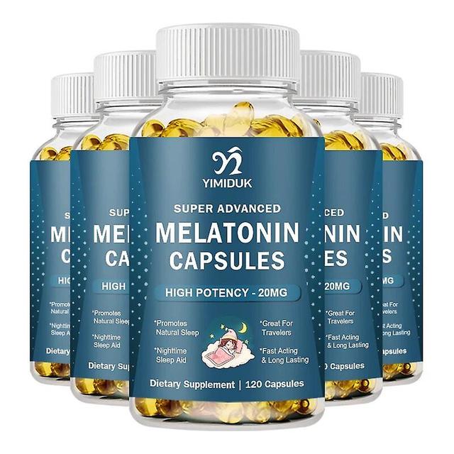 Vorallme Melatonin-Kapseln 20 mg Lösen Sie Schlaflosigkeit beim Schlafen von Erwachsenen Nachtschlaf-Ergänzungskapseln 5 Flaschen 60 pcs on Productcaster.