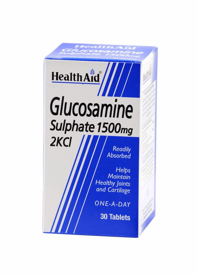 Health Aid Sundhed støtte Glucosamin sulfat 2KCl 1500 mg, 30 tabletter on Productcaster.