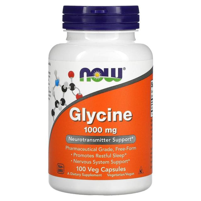 NOW Foods, Glycine, 1,000 mg, 100 Veg Capsules on Productcaster.