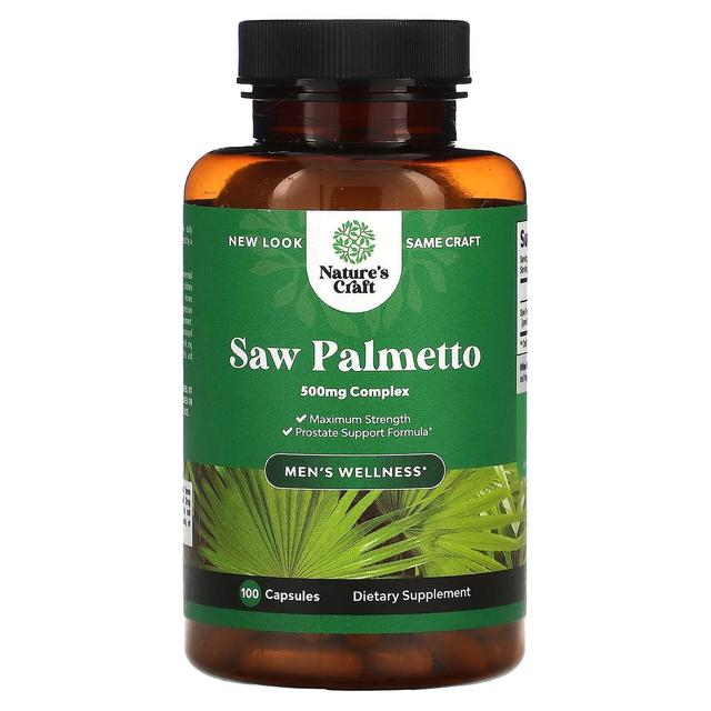 Natures Craft, Saw Palmetto, 500 mg, 100 kapsler on Productcaster.