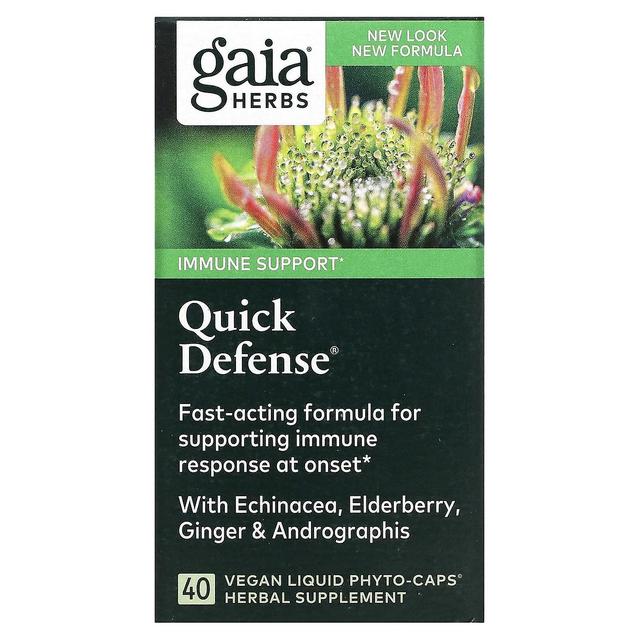 Gaia Herbs, Quick Defense, 40 Vegan Liquid Phyto-Caps on Productcaster.