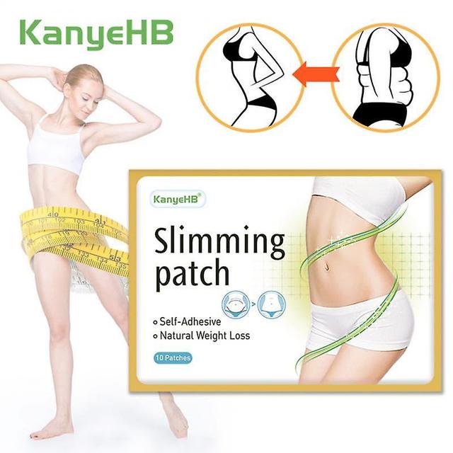 30/10pcs Slimming Patch Body Fat Burning Stickers Body Belly Detox Lose 10pcs yellow on Productcaster.