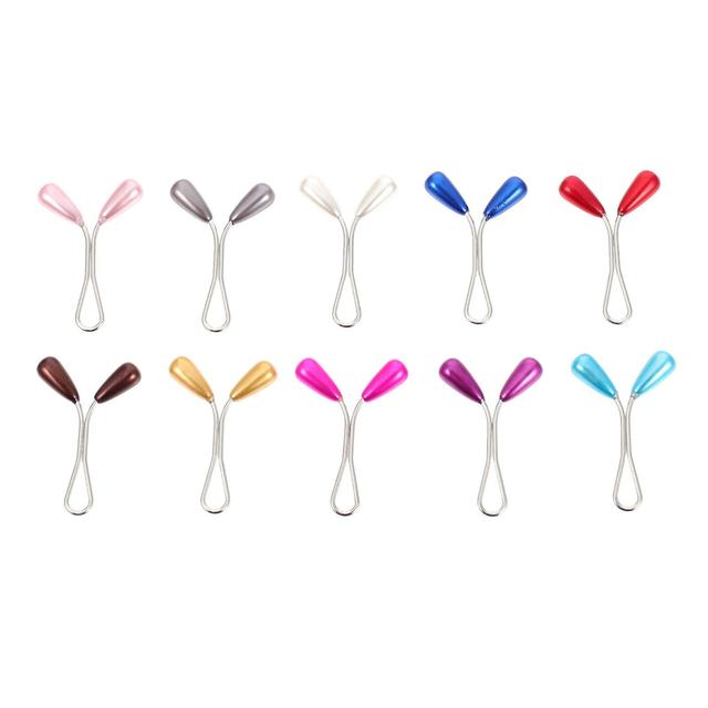 24Pcs U-shaped Pearl Scarf Brooch Pin Headscarf Muslim Hijab Fixed Pin Clips Random Color 4X3.5X1CM on Productcaster.