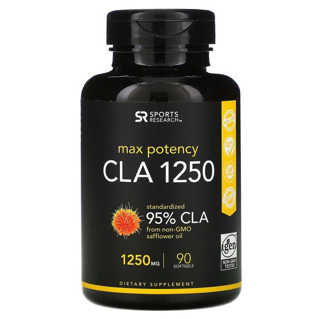 Sports Research Sportsforskning, CLA 1250, Max Potens, 1.250 mg, 90 Softgels on Productcaster.