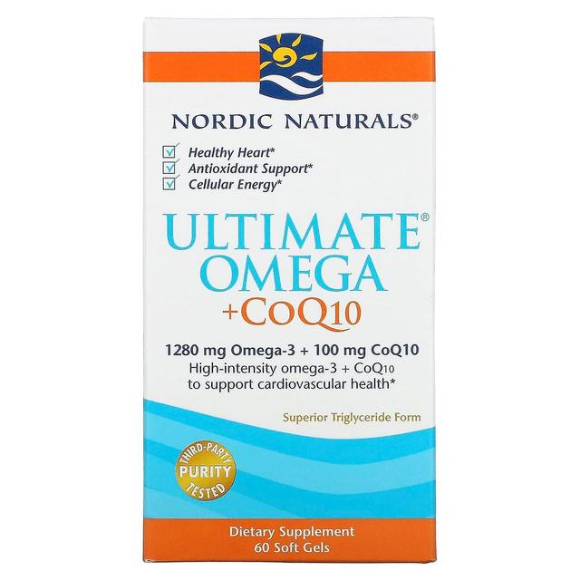 Nordic Naturals, Ultimate Omega + CoQ10, 640 mg, 60 Soft Gels on Productcaster.