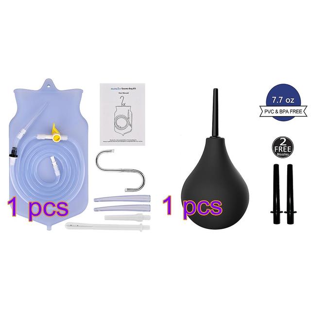 1mor 2l Coffee Enema Bag Kit Reusable Silicone Water Colon Cleansing Enteroclysm Detoxified Bowel Bags Vaginal Anal Washing Item D on Productcaster.