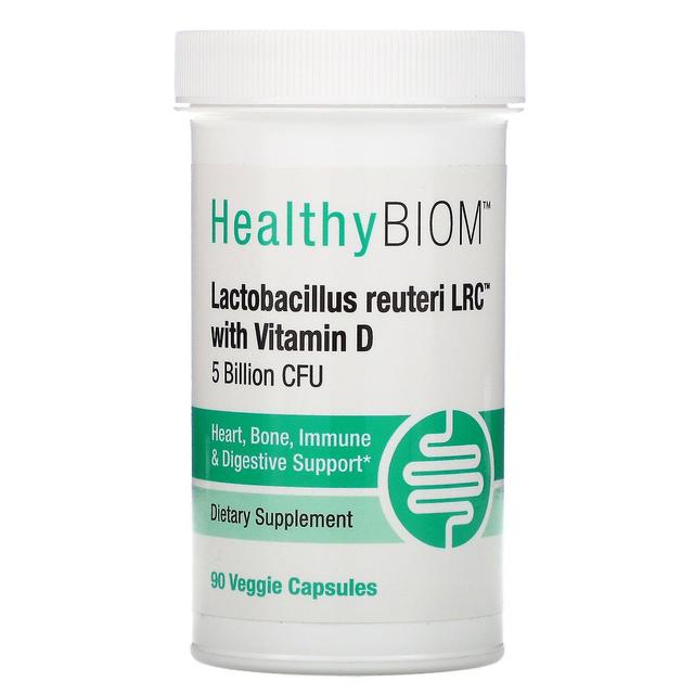 HealthyBiom, Lactobacillus Reuteri LRC mit Vitamin D, 5 Milliarden KBE, 90 vegetarische on Productcaster.