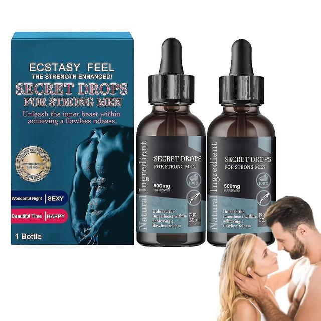 Secret Happy Drops für starke Männer, Pleasurepeak Oral Drops, Intimacy Booster Hormone Drops Enhancin 2 Stück - 60ml on Productcaster.