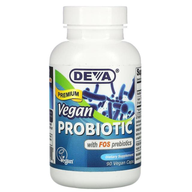 Deva, Probiótico Vegano Premium com Prebiótico FOS, 90 Vegan Caps on Productcaster.