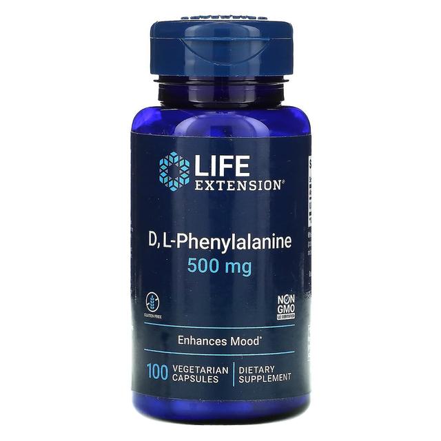 Life Extension Livsförlängning, D, L-fenylalanin, 500 mg, 100 Vegetariska kapslar on Productcaster.