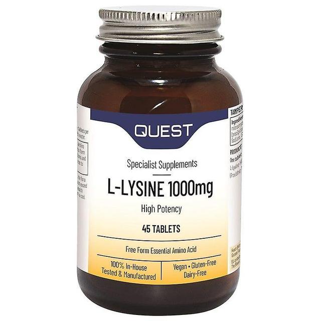 Quest Vitamins L-Lysine 1000mg comprimés 45 (3GB8B5120) on Productcaster.