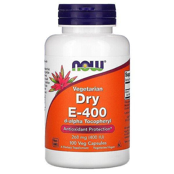 NOW Foods Agora Alimentos, Vegetariano seco E-400, 268 mg (400 UI), 100 Veg Cápsulas on Productcaster.