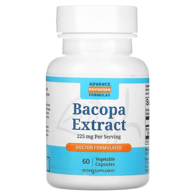 Advance Physician Formulas, In Advance Läkare Formler, Inc., Bacopa extrakt, 225 mg, 60 vegetabiliska kapslar on Productcaster.