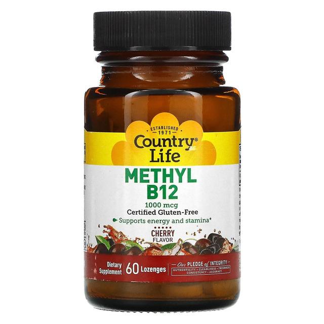 Country Life, Methyl B12, Cherry, 1,000 mcg, 60 Lozenges on Productcaster.