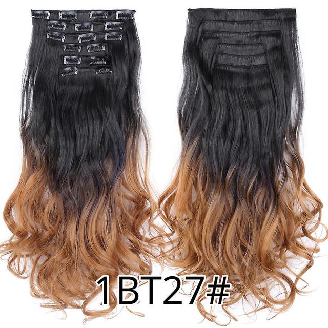 Duqi Leeons Synthetic Hair Curly Clip In Wig Extension 16 Clips In Hair Extension Hair Pieces Fake Hair Extension Synthetic 49 Colors curly 1bt27 2... on Productcaster.