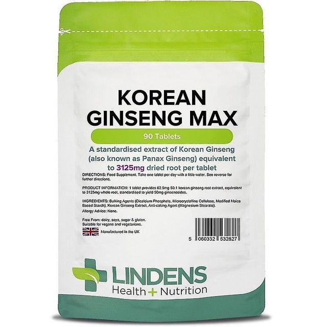 Lindens kórejský ženšen Max 3125mg tablety 90 (2827) on Productcaster.