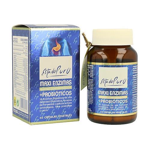 Estado Puro Maxienzymes with probiotics 40 vegetable capsules on Productcaster.