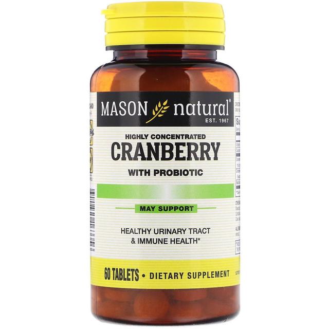 Mason Natural, Cranberry with Probiotic, Highly Concentrated, 60 Tablets on Productcaster.