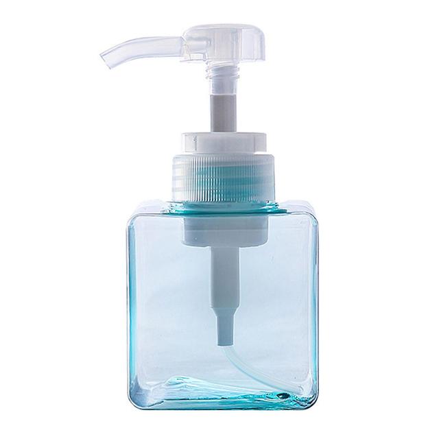 Wilitto 100/250/450ml Press Type Empty Transparent Multiple Capacities Lotion Bottle Shampoo Refillable Storage Bottle Blue 250ml on Productcaster.