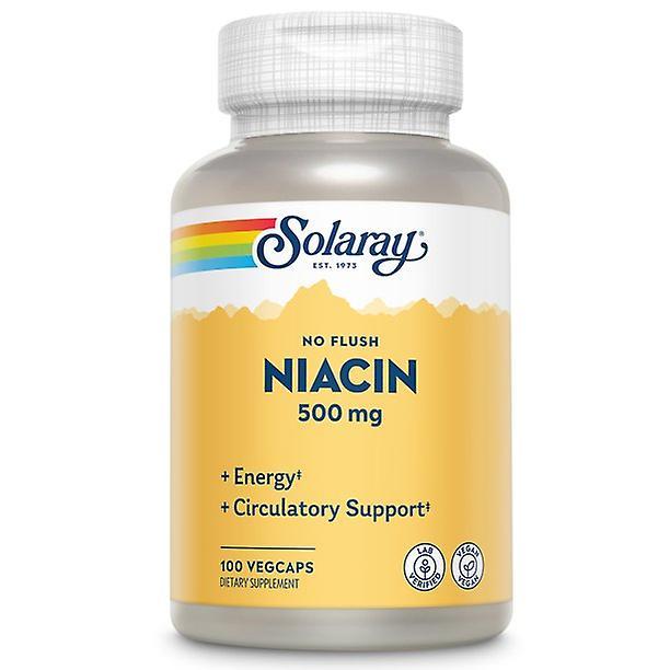 Solaray niacin, no flush 500 mg, healthy energy & circulatory system support, vegan, 100 servings, 100 vegcaps on Productcaster.