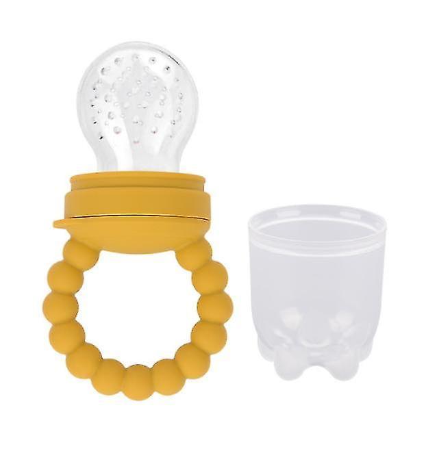 Pacifier Fruit Food Supplement Bite Bite Music Silicone yellow on Productcaster.