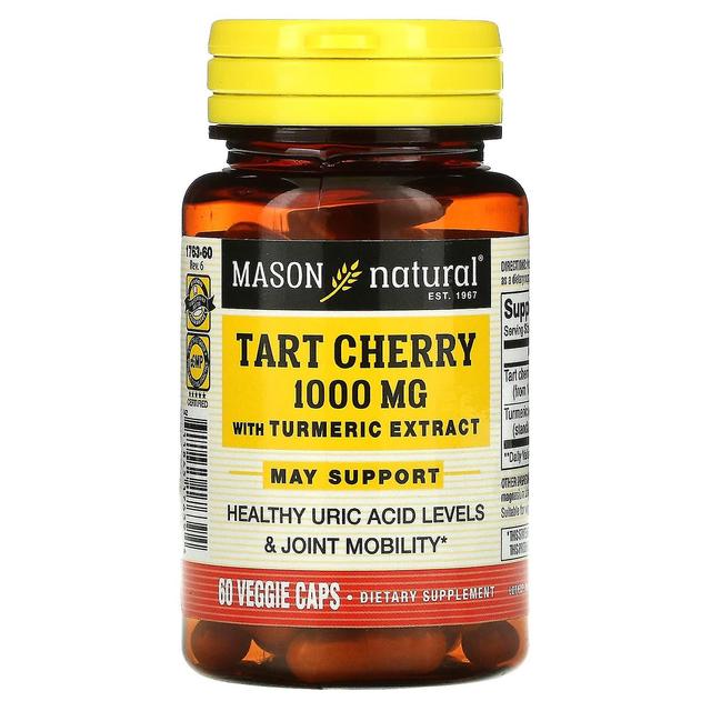 Mason Natural, Tart Cherry with Turmeric Extract, 1,000 mg, 60 Veggie Caps on Productcaster.