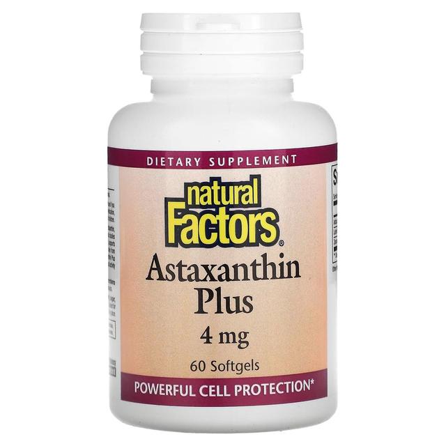 Natural Factors, Astaxanthin Plus, 4 mg, 60 Kapseln on Productcaster.