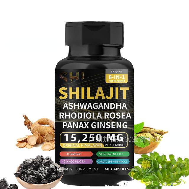 Shilajit Capsules, Shilajit Supplement Capsules, 15250mg Shilajit 8 In 1 Shilajit Supplement, Pure Himalayan Shilaijt Resin Capsules 2pcs on Productcaster.