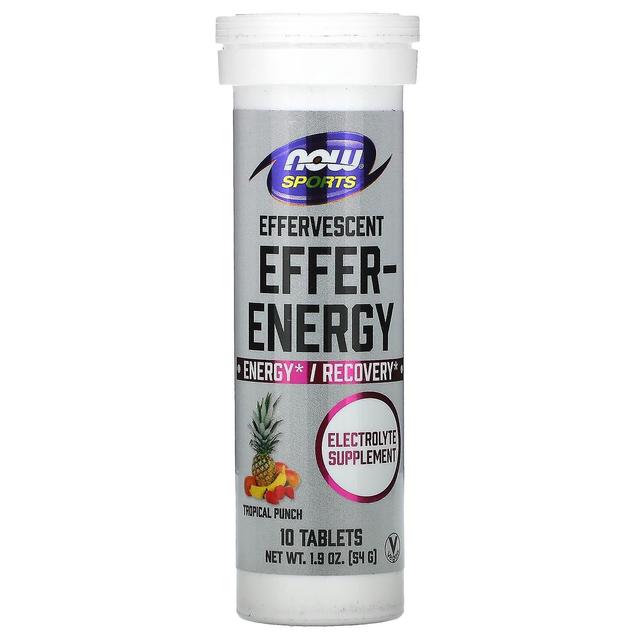 NOW Foods, Sports, Effer-Energy, Tropical Punch, 10 Tablets, 1.9 oz (54 g) on Productcaster.