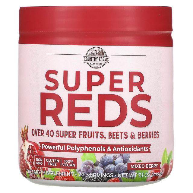 Country Farms, Super Reds, Gemischte Beeren, 7,1 oz (200 g) on Productcaster.