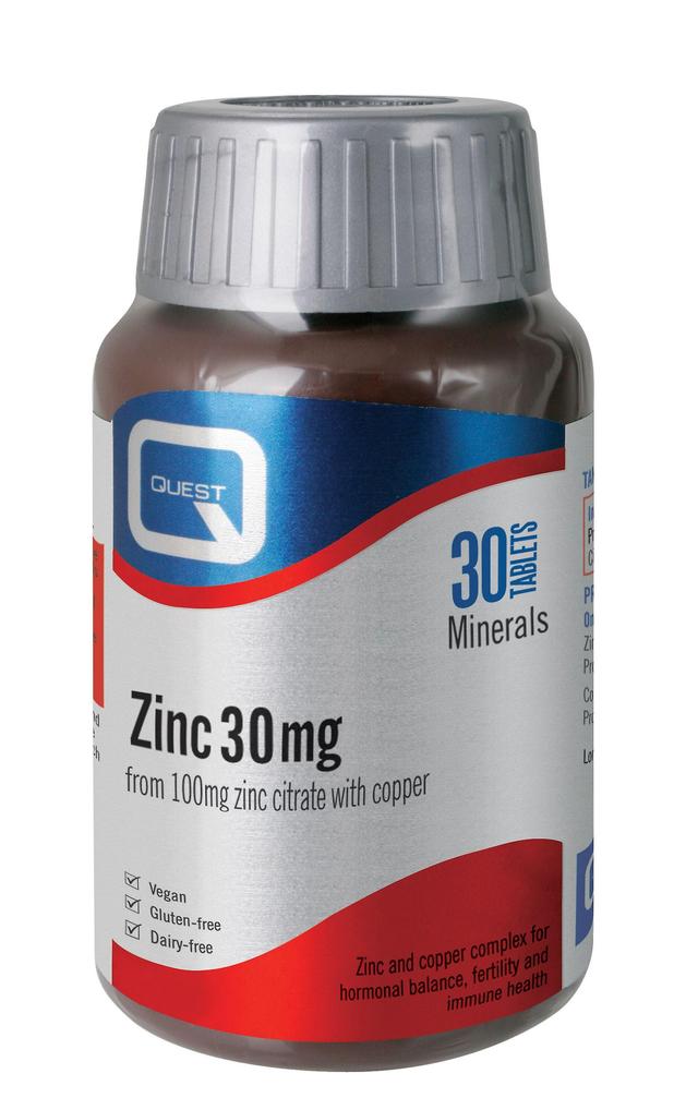 Quest ZINK 30 mg, 30 tabletter on Productcaster.